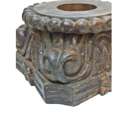 Świecznik z drewna egzotycznego Rzeźbiony XL